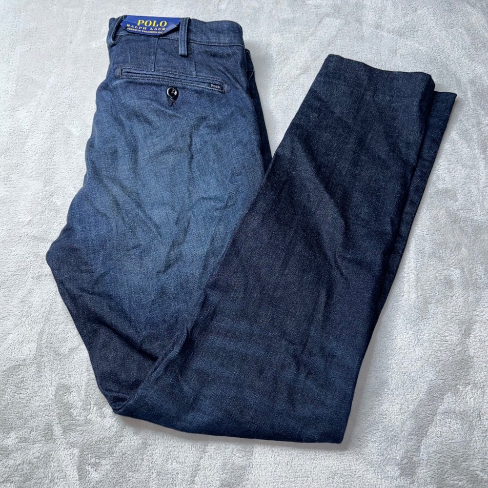 Polo Ralph Lauren Stretch Tailored Slim Fit Pants Mens 30W 30L Dark Indigo Blue